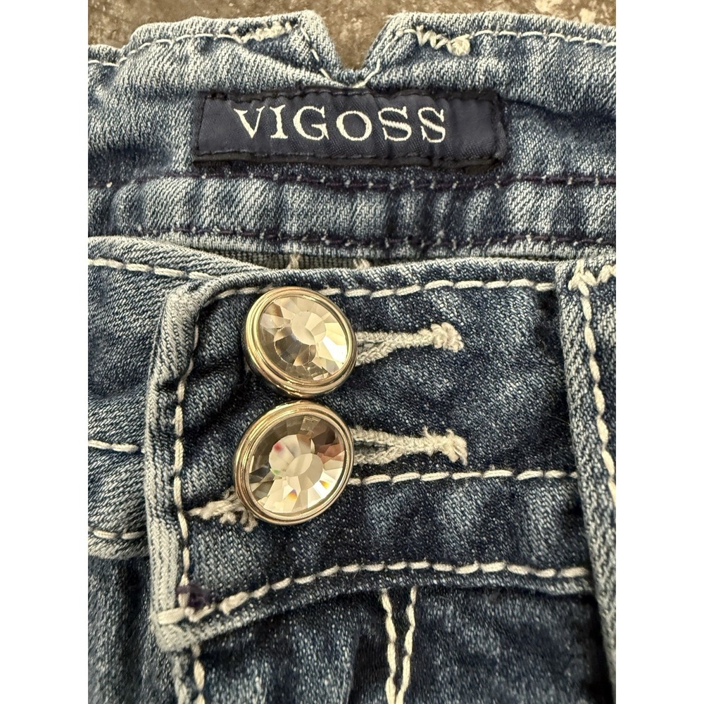 Vigoss The Chelsea Vintage‎ Capri Cropped Denim Jeans Womens Size 5/6 - Picture 8 of 15